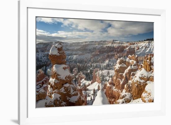 Bryce Canyon Amphitheater, Bryce Canyon NP in Snow, Utah-Howie Garber-Framed Photographic Print