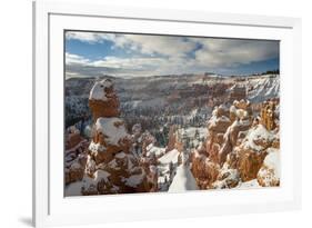 Bryce Canyon Amphitheater, Bryce Canyon NP in Snow, Utah-Howie Garber-Framed Photographic Print