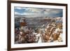 Bryce Canyon Amphitheater, Bryce Canyon NP in Snow, Utah-Howie Garber-Framed Photographic Print