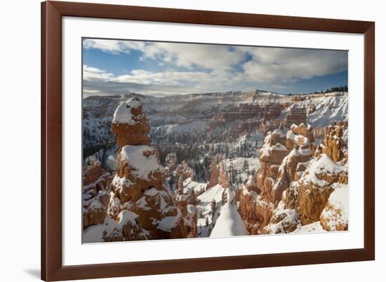 Bryce Canyon Amphitheater, Bryce Canyon NP in Snow, Utah-Howie Garber-Framed Photographic Print