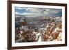 Bryce Canyon Amphitheater, Bryce Canyon NP in Snow, Utah-Howie Garber-Framed Photographic Print