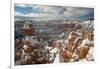 Bryce Canyon Amphitheater, Bryce Canyon NP in Snow, Utah-Howie Garber-Framed Photographic Print