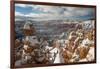 Bryce Canyon Amphitheater, Bryce Canyon NP in Snow, Utah-Howie Garber-Framed Photographic Print