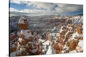 Bryce Canyon Amphitheater, Bryce Canyon NP in Snow, Utah-Howie Garber-Stretched Canvas