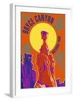 Bryce Canyon National Park - Psychedelic-Lantern Press-Framed Art Print