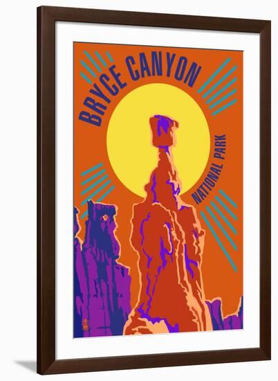 Bryce Canyon National Park - Psychedelic-Lantern Press-Framed Art Print