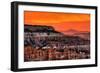 Bryce Canyon National Park, Utah - Canyon and Sunset-Lantern Press-Framed Art Print