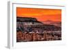 Bryce Canyon National Park, Utah - Canyon and Sunset-Lantern Press-Framed Art Print