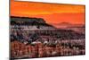 Bryce Canyon National Park, Utah - Canyon and Sunset-Lantern Press-Mounted Art Print