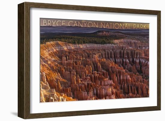 Bryce Canyon National Park, Utah - Canyon Sunset-Lantern Press-Framed Art Print