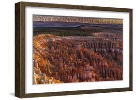 Bryce Canyon National Park, Utah - Canyon Sunset-Lantern Press-Framed Art Print