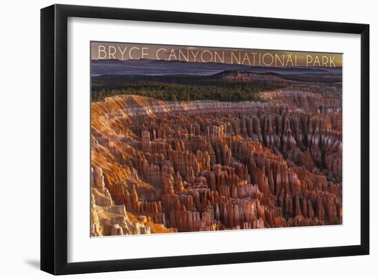 Bryce Canyon National Park, Utah - Canyon Sunset-Lantern Press-Framed Art Print