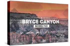 Bryce Canyon National Park, Utah - Rubber Stamp-Lantern Press-Stretched Canvas