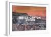 Bryce Canyon National Park, Utah - Rubber Stamp-Lantern Press-Framed Art Print