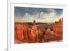 Bryce Canyon National Park, Utah - Script Thors Hammer-Lantern Press-Framed Premium Giclee Print