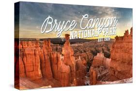 Bryce Canyon National Park, Utah - Script Thors Hammer-Lantern Press-Stretched Canvas