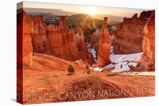 Bryce Canyon National Park, Utah - Thors Hammer Sunrise-Lantern Press-Stretched Canvas