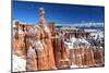 Bryce Canyon National Park, Utah - Thors Hammer Winter-Lantern Press-Mounted Art Print