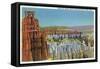 Bryce Canyon National Park, Utah - View of the Temple of Osiris, c.1938-Lantern Press-Framed Stretched Canvas