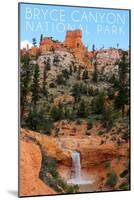 Bryce Canyon National Park, Utah - Waterfall Mossy Cave Trail-Lantern Press-Mounted Art Print