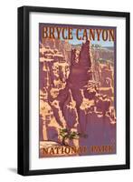 Bryce National Park, UT, View of Rock Formations-Lantern Press-Framed Art Print