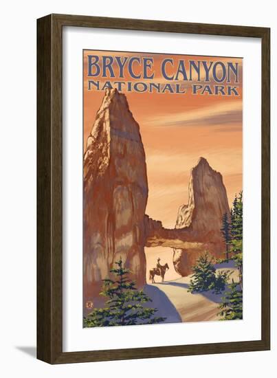 Bryce National Park, Utah, View of the Tower Bridge-Lantern Press-Framed Art Print