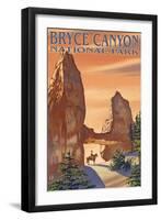Bryce National Park, Utah, View of the Tower Bridge-Lantern Press-Framed Art Print