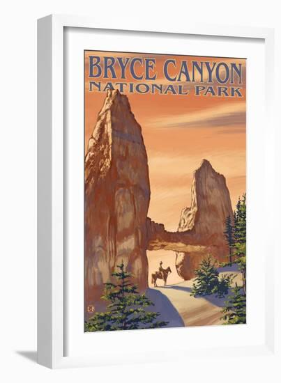 Bryce National Park, Utah, View of the Tower Bridge-Lantern Press-Framed Art Print