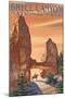 Bryce National Park, Utah, View of the Tower Bridge-Lantern Press-Mounted Art Print