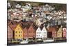 Bryggen old town waterfront, Bergen, Euruope-Tony Waltham-Stretched Canvas