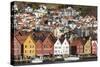 Bryggen old town waterfront, Bergen, Euruope-Tony Waltham-Stretched Canvas