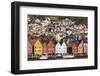 Bryggen old town waterfront, Bergen, Euruope-Tony Waltham-Framed Photographic Print