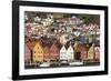 Bryggen old town waterfront, Bergen, Euruope-Tony Waltham-Framed Photographic Print