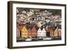 Bryggen old town waterfront, Bergen, Euruope-Tony Waltham-Framed Photographic Print
