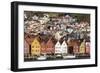 Bryggen old town waterfront, Bergen, Euruope-Tony Waltham-Framed Photographic Print