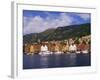 Bryggen Shopping District, Bergen, Norway-Michael DeFreitas-Framed Photographic Print