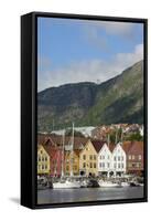 Bryggen, Vagen Harbour, UNESCO World Heritage Site, Bergen, Hordaland, Norway, Scandinavia, Europe-Gary Cook-Framed Stretched Canvas