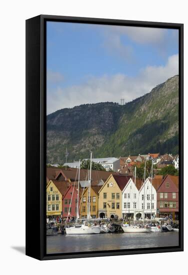 Bryggen, Vagen Harbour, UNESCO World Heritage Site, Bergen, Hordaland, Norway, Scandinavia, Europe-Gary Cook-Framed Stretched Canvas