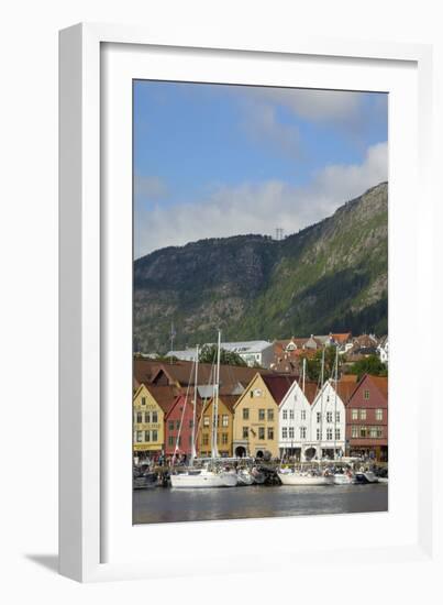 Bryggen, Vagen Harbour, UNESCO World Heritage Site, Bergen, Hordaland, Norway, Scandinavia, Europe-Gary Cook-Framed Photographic Print