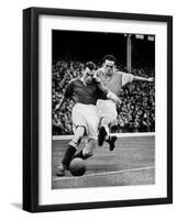 Bryn Jones Tackling Gillick, Arsenal Vs. Everton, 1938-null-Framed Photographic Print