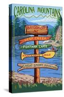 Bryson City, North Carolina - Sign Destinations-Lantern Press-Stretched Canvas