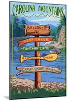 Bryson City, North Carolina - Sign Destinations-Lantern Press-Mounted Art Print