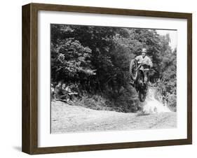 Bsa Motorbike Competing in the Motocross Des Nations, 1952-null-Framed Photographic Print