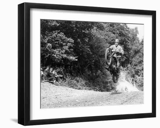 Bsa Motorbike Competing in the Motocross Des Nations, 1952-null-Framed Photographic Print