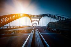 Concrete Road Curve of Viaduct in Shanghai China Outdoor.-bspguy-Photographic Print