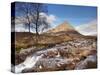 Buachaille Etive Mor and River Coupall, Glen Coe (Glencoe), Highland Region, Scotland-Patrick Dieudonne-Stretched Canvas