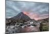 Buachaille Etive Mor and the River Coupall at Sunset-Green Planet Photography-Mounted Photographic Print