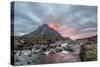 Buachaille Etive Mor and the River Coupall at Sunset-Green Planet Photography-Stretched Canvas