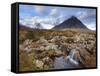 Buachaille Etive Mor and the River Coupall, Glen Etive, Rannoch Moor, Western Highlands, Scotland-Chris Hepburn-Framed Stretched Canvas