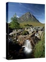 Buachaille Etive Mor and the River Coupall, Glen Etive, Western Highlands, Scotland, United Kingdom-Lee Frost-Stretched Canvas